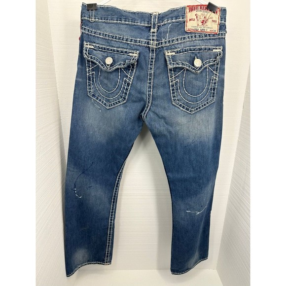 True Religion two piece embellished  jean jacket and Pants-Size:38.   Jacket X/L - Picture 9 of 14